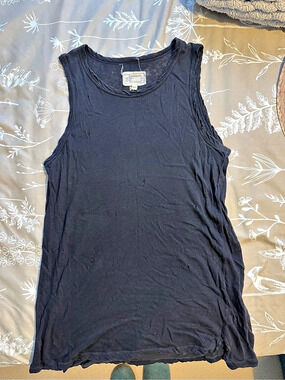 Current/Elliott The Muscle Tee Tank Black Top